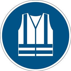 Durable Marking Sign Use Safety Vest 430mm Blue
