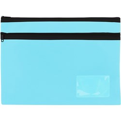 Celco Pencil Case Twin Zip Large 350 x 260mm Marine Blue