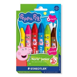 Staedtler Noris Junior Peppa Pig Wax Crayons Assorted Pack Of 6