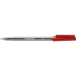 Staedtler 430 Stick Ballpoint Pen Medium 1mm Red