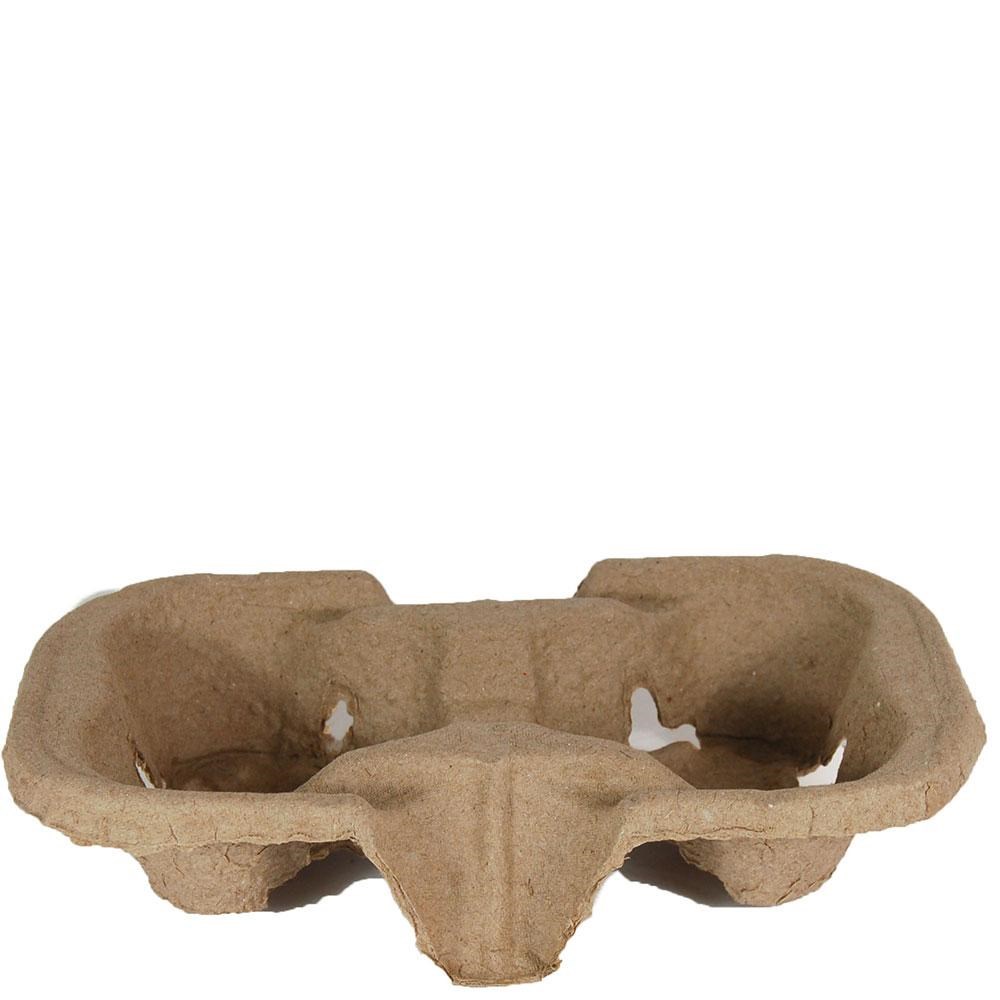 Disposable Kitchenware - Capri Carry Tray 2 Cup Moulded Fibre Natural ...