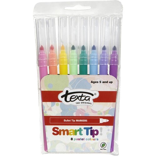 Texta Colouring In Markers & Highlighters - Texta Smart Tip Colouring In Markers Pastel ...
